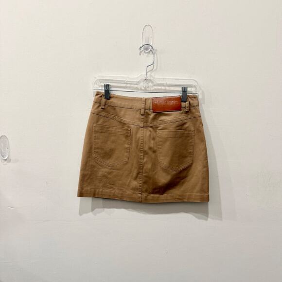 Staud San Carlos Fitted High Waisted Cargo Mini Skirt Beige Women's Size 0 - Picture 3 of 5